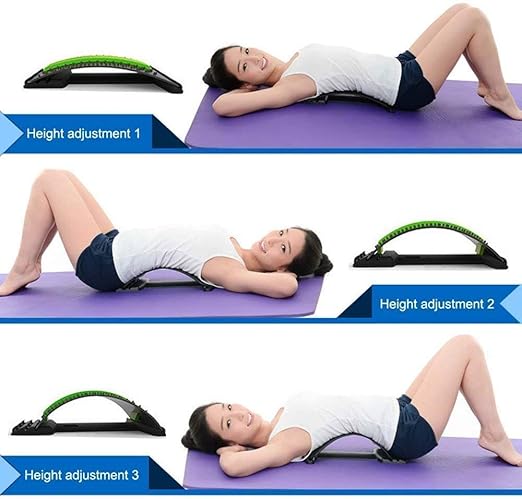 FlexiSpine™ Magic Back Stretcher – Multi-Level Back Pain Relief & Posture Corrector with Massage Support